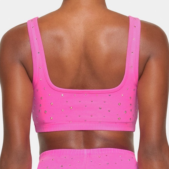 Outdoor Rhinestone Wide Neck Bralette - Taffy - Picture 4 of 6